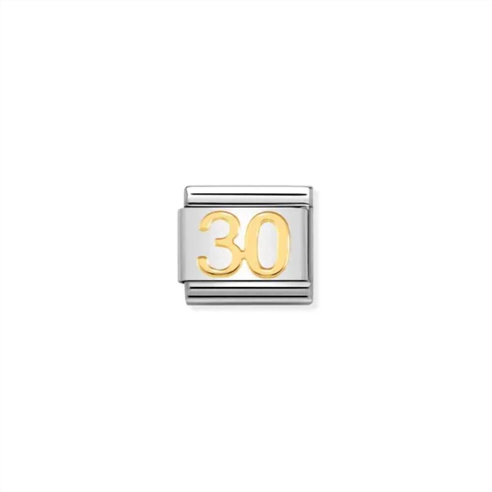 NEW NOMINATION unisex celebrate links bracelet in 30 gold